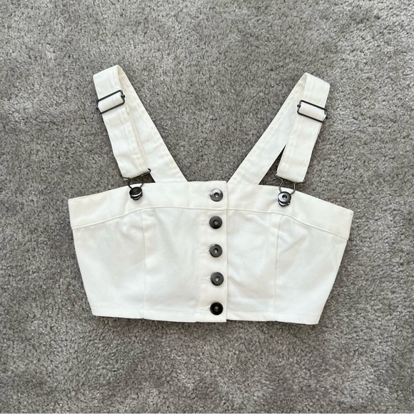 Pacsun White Denim Crop Top - Picture 6 of 11